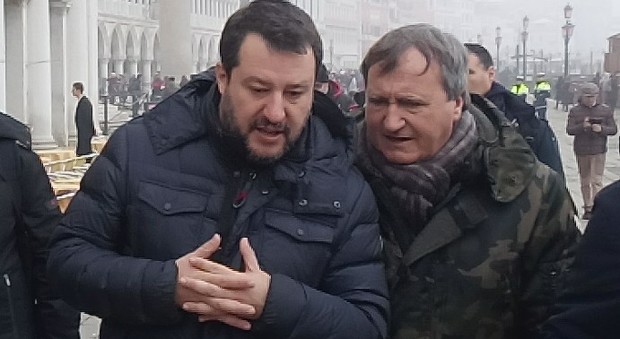 Venezia, visita lampo di Salvini in città