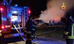 Incendio a Santa Maria di Sala: in fiamme un deposito di fieno GALLERY