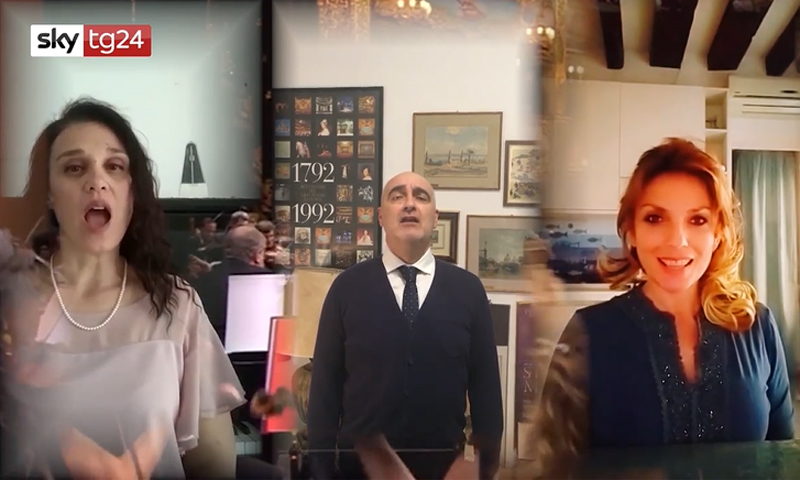 Teatro La Fenice: i dipendenti cantano l’Inno di Mameli VIDEO