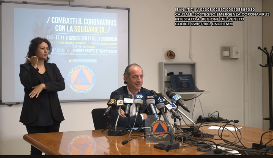 Zaia: non è Veneto contro Lombardia. “Se il Governo vuole fare un provvedimento non dimentichi le altre zone rosse”