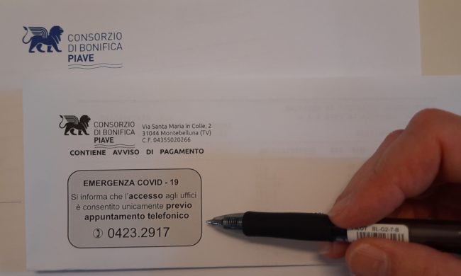 Consorzio Bonifica Piave, avvisi di pagamento 2020 in ritardo: ecco cosa fare