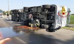 Camion di barbabietole si rovescia a San Donà di Piave: perdita di circa 300 litri di gasolio