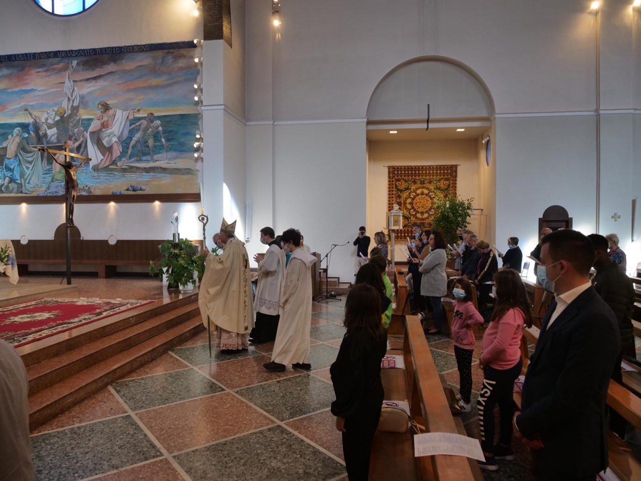 Chiesa parrocchiale di San Michele a Marghera, nuova immagine dell'Arcangelo in parrocchia - FOTO