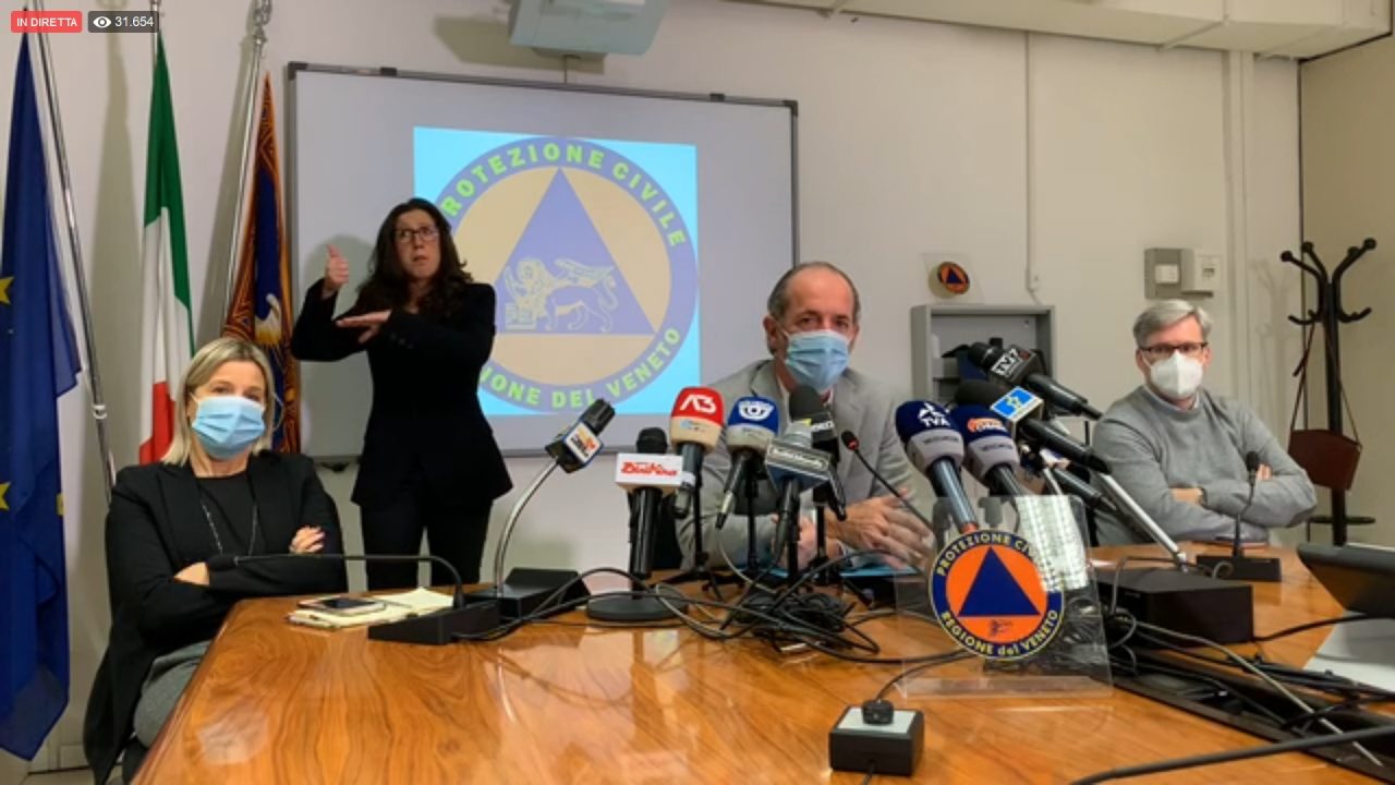 Covid, Zaia: “Pochi incivili stanno mettendo a rischio la comunità” | +2223 positivi | Dati 9 novembre 2020