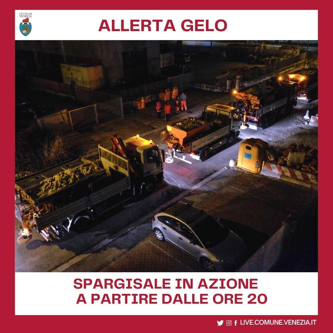 Gelate notturne, mezzi spargisale in azione
