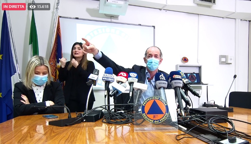 Covid, Zaia: “Veneto rimane arancione”. E il professor Palù: “Auspicabile AstraZeneca entro fine gennaio”