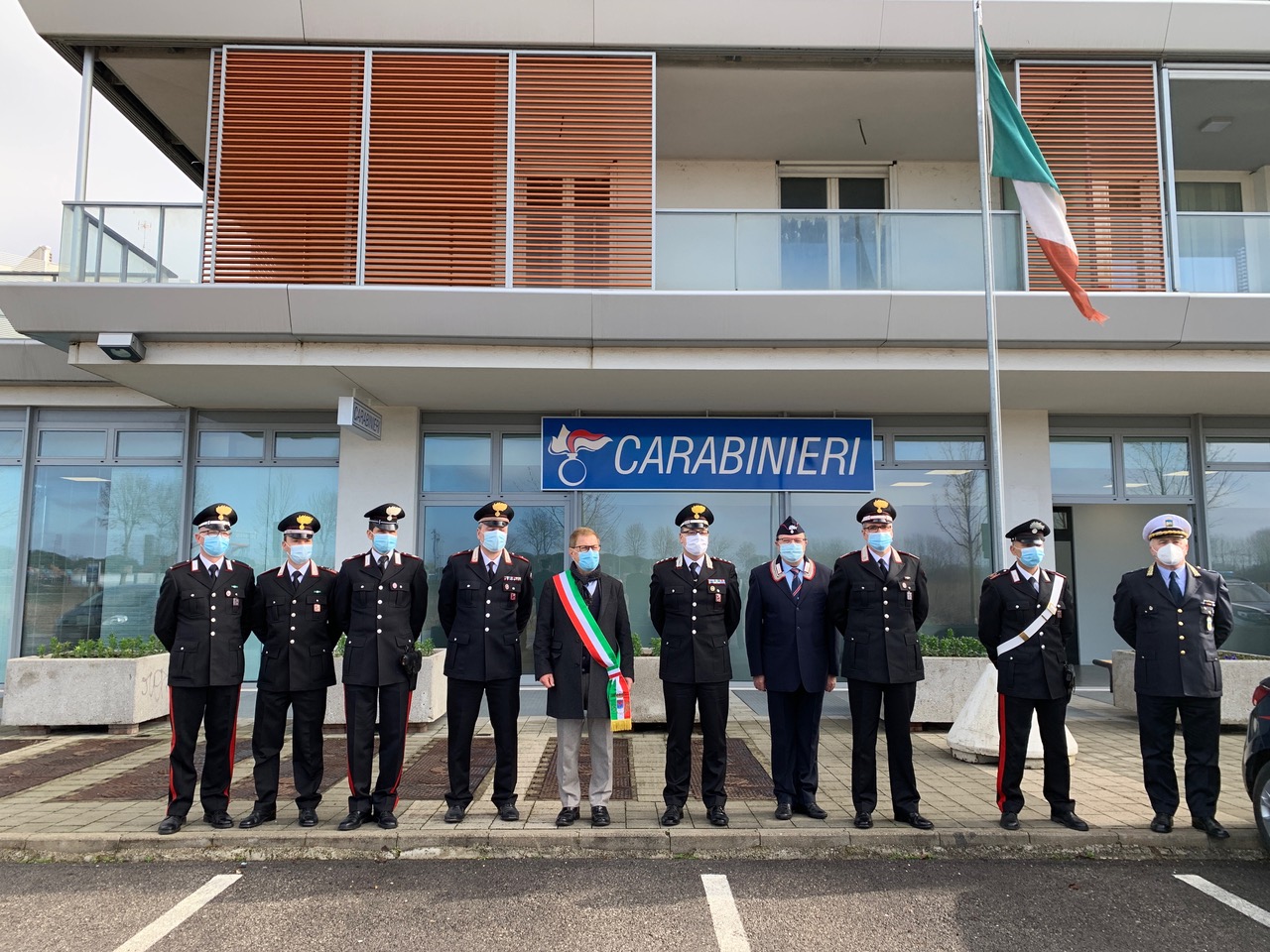 Sede provvisoria dei Carabinieri, la visita del sindaco Zoggia