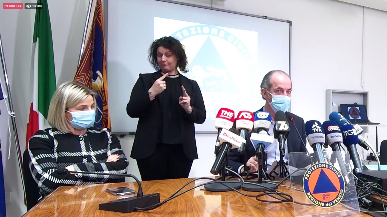 Covid, Zaia: “Consumazione ai tavoli dalle 15 alle 18” | +701 positivi | Dati 9 febbraio 2021