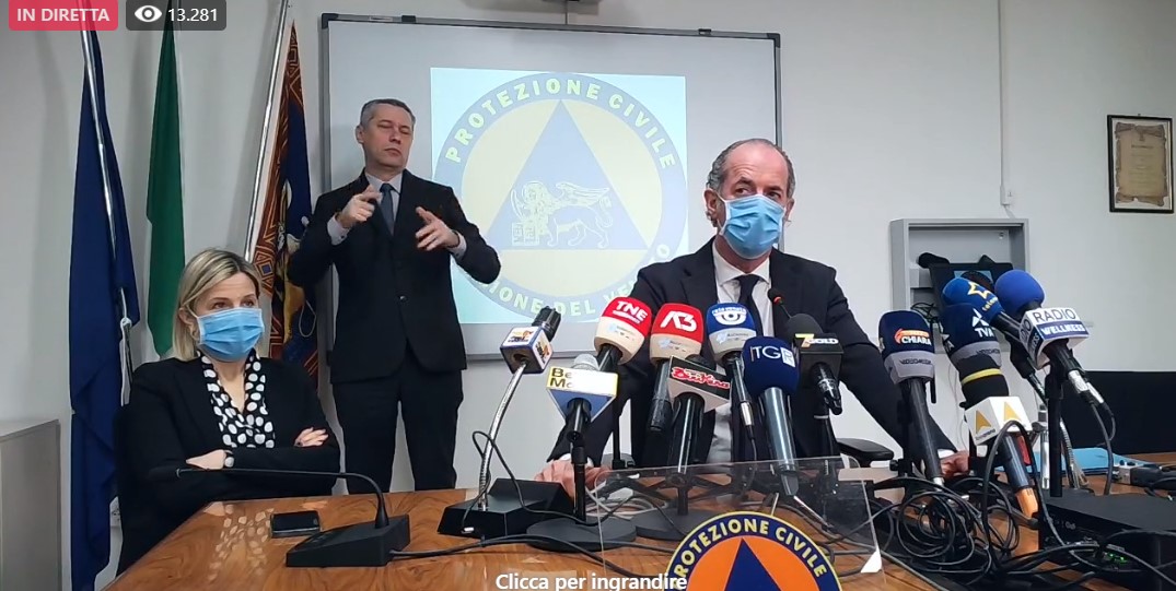Covid, Zaia: “Da oggi siamo arancioni, ora tocca a noi” | +507 positivi | Dati 6 aprile 2021