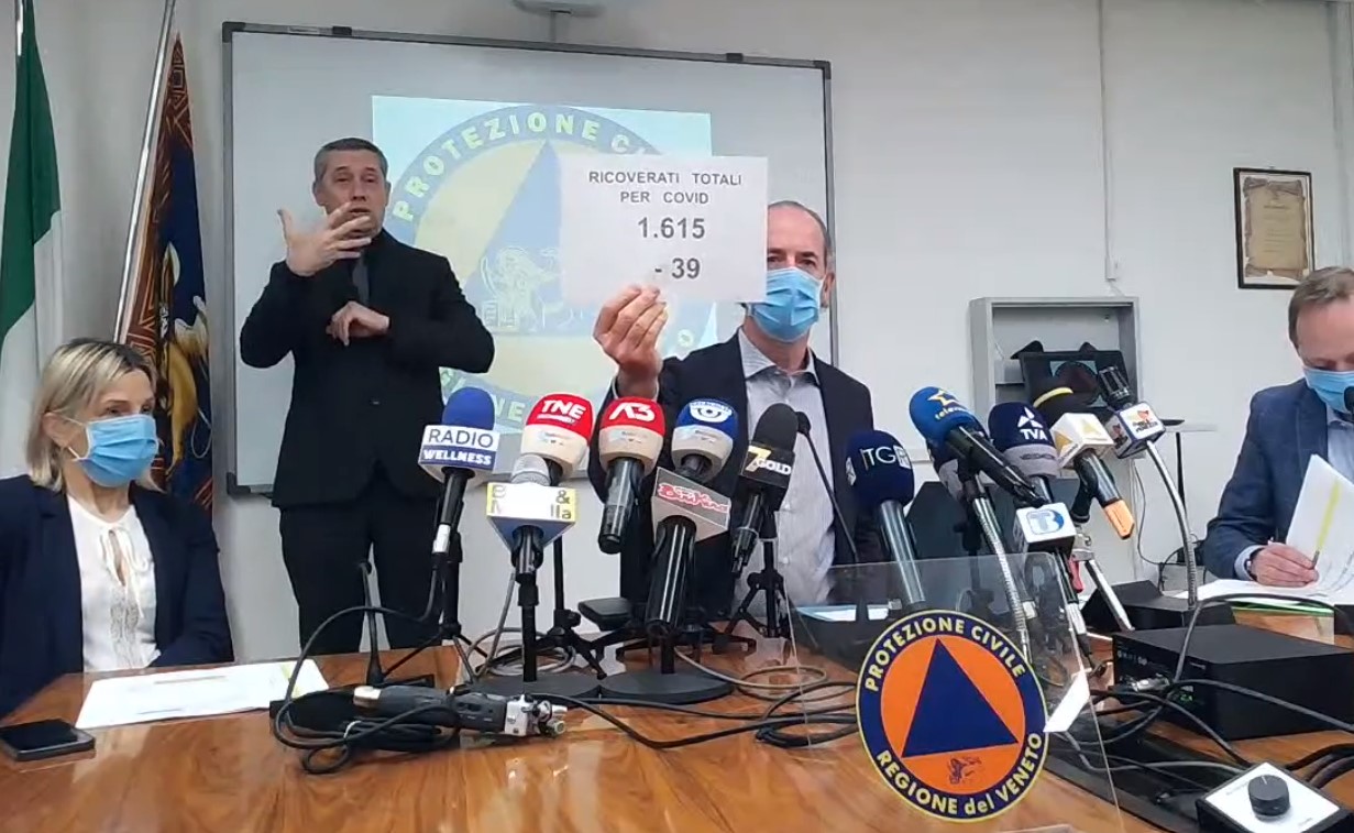 Covid, Zaia: “Tutti i numeri ci danno ragione: siamo in zona gialla” | +1035 positivi | Dati 23 aprile 2021