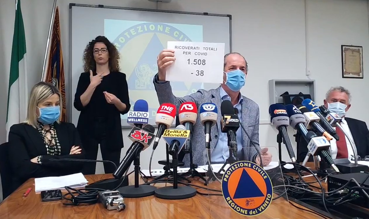 Covid, Zaia: “Fatevi avanti se avete più di 60 anni, ci sono 72mila posti liberi” | +963 positivi | Dati 28 aprile 2021