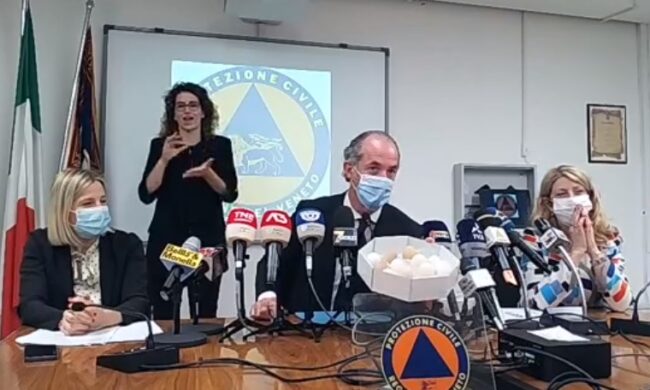 Covid, l’ultimo appuntamento stampa “programmato” con il Governatore Zaia