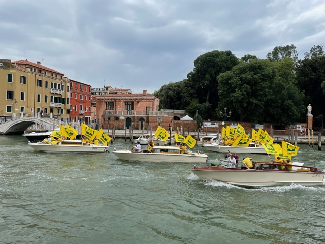 Città e campagne invase dai cinghiali: flash mob a Venezia