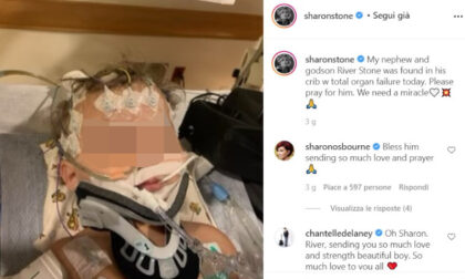 Sharon Stone lascia la sua amata Venezia per assistere il nipotino malato