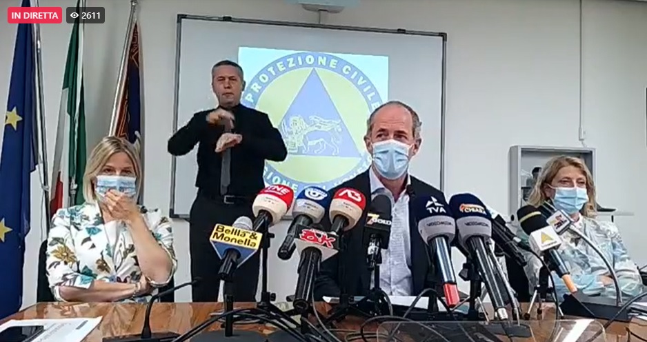 Covid, Zaia: “Vaccino e reazioni avverse, in Veneto 38 decessi e 1200 casi gravi” | +847 positivi | Dati 25 agosto 2021