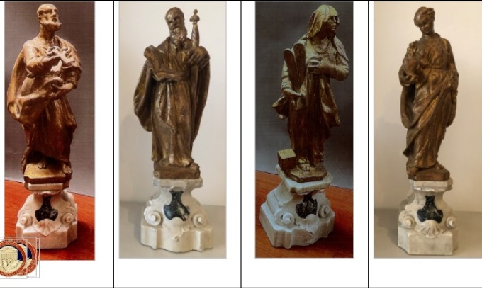 Recuperate dopo 16 anni quattro statue trafugate dalla chiesa di San Giovanni Battista