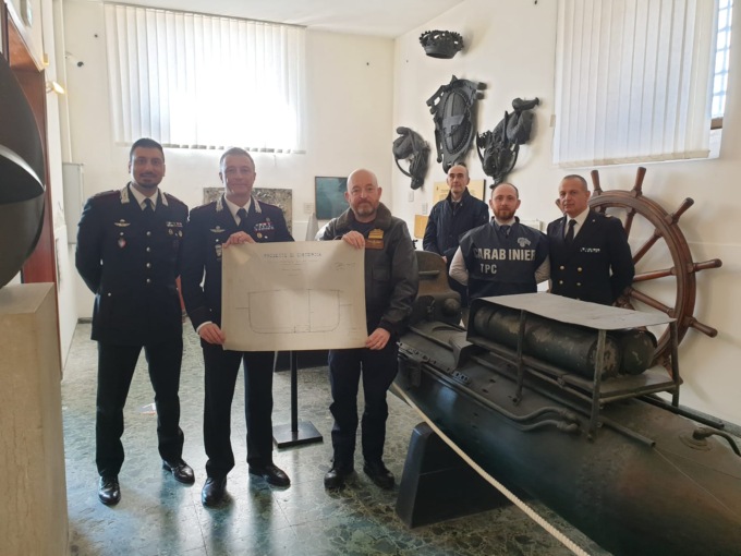 Recuperati progetti navali della Regia Marina: erano stati trafugati e venduti illegalmente online