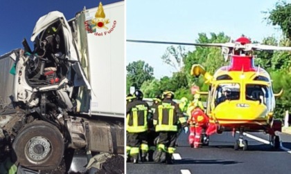 Incidente lungo l'A4 tra Portogruaro e San Stino, camionista resta incastrato tra le lamiere: è grave