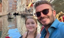 David Beckham in vacanza a Venezia con la figlia Harper