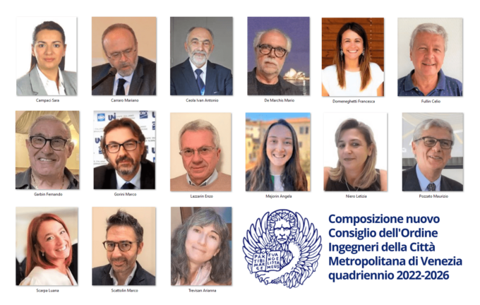 Ordine Ingegneri Venezia 2022-2026, ecco il nuovo consiglio