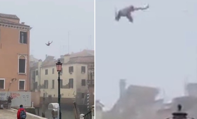 Cagnotto scansati: il video dell’impavido cafonissimo che si tuffa dal tetto di un palazzo