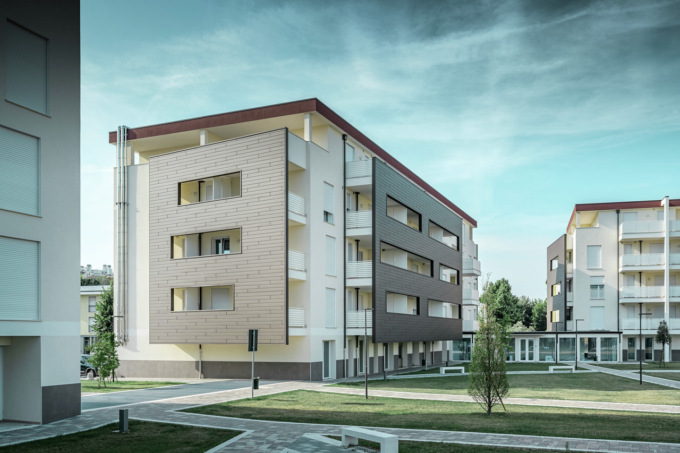 Suggestioni in Doghe Prefa per un complesso residenziale a Padova