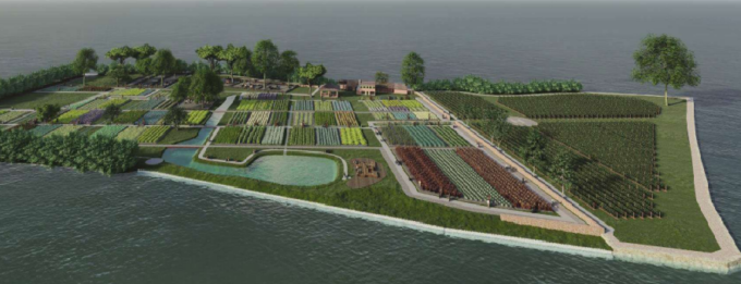 Come sarà la “Fattoria Venezia” sull’Isola di Santa Caterina