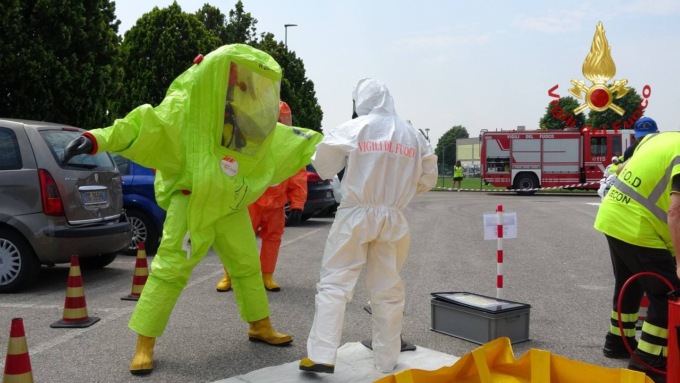 Bomba sporca a Pianiga, scatta l’allarme per la ricaduta radioattiva: ma per fortuna è solo u’esercitazione