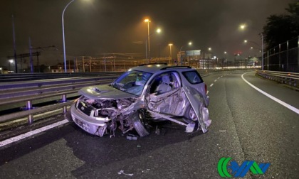 Auto contromano sulla tangenziale di Mestre, due feriti