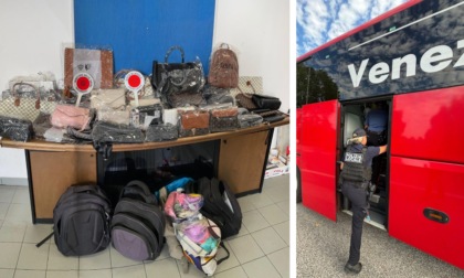 Jesolo, maxi sequestro contro il commercio abusivo: fermati autobus e auto all’alba