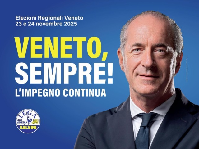 Elezioni regionali, anche Zaia in campo: “Veneto sempre! L’impegno continua”. Possibile capolista?