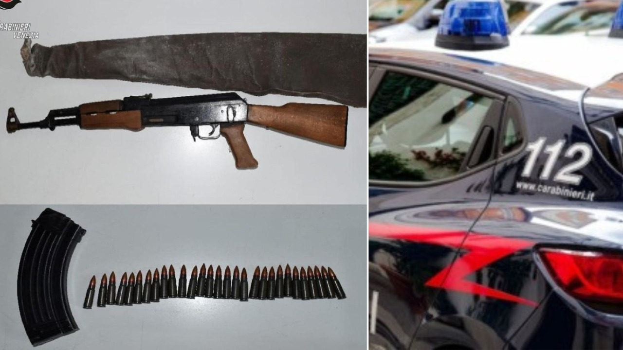 46enne arrestato per maltrattamenti alla compagna, in cantina trovato un arsenale di guerra