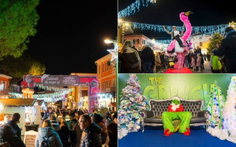 Caorle Christmas Time, oltre 100mila visitatori: il Grinch trascina la folla e arrivano le mongolfiere