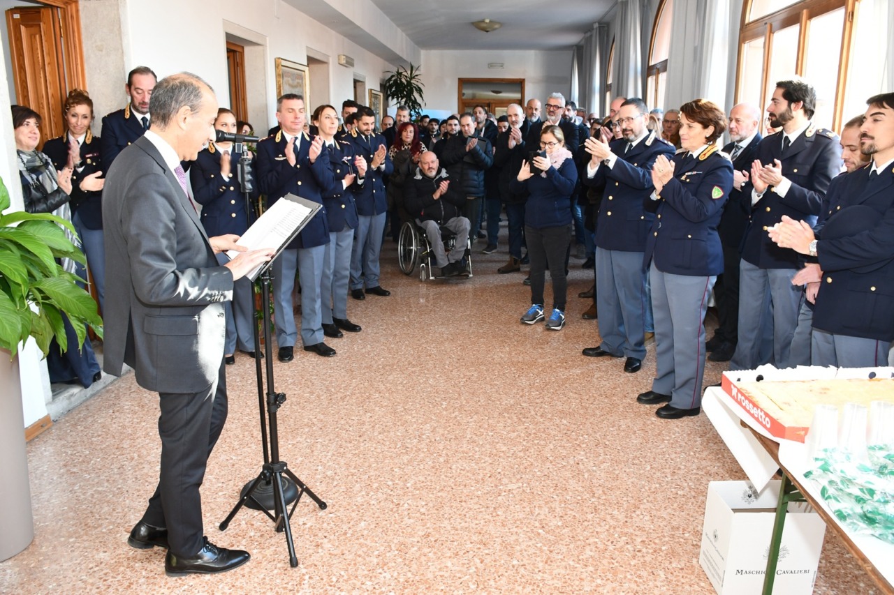 La Questura di Venezia saluta il questore Gaetano Bonaccorso