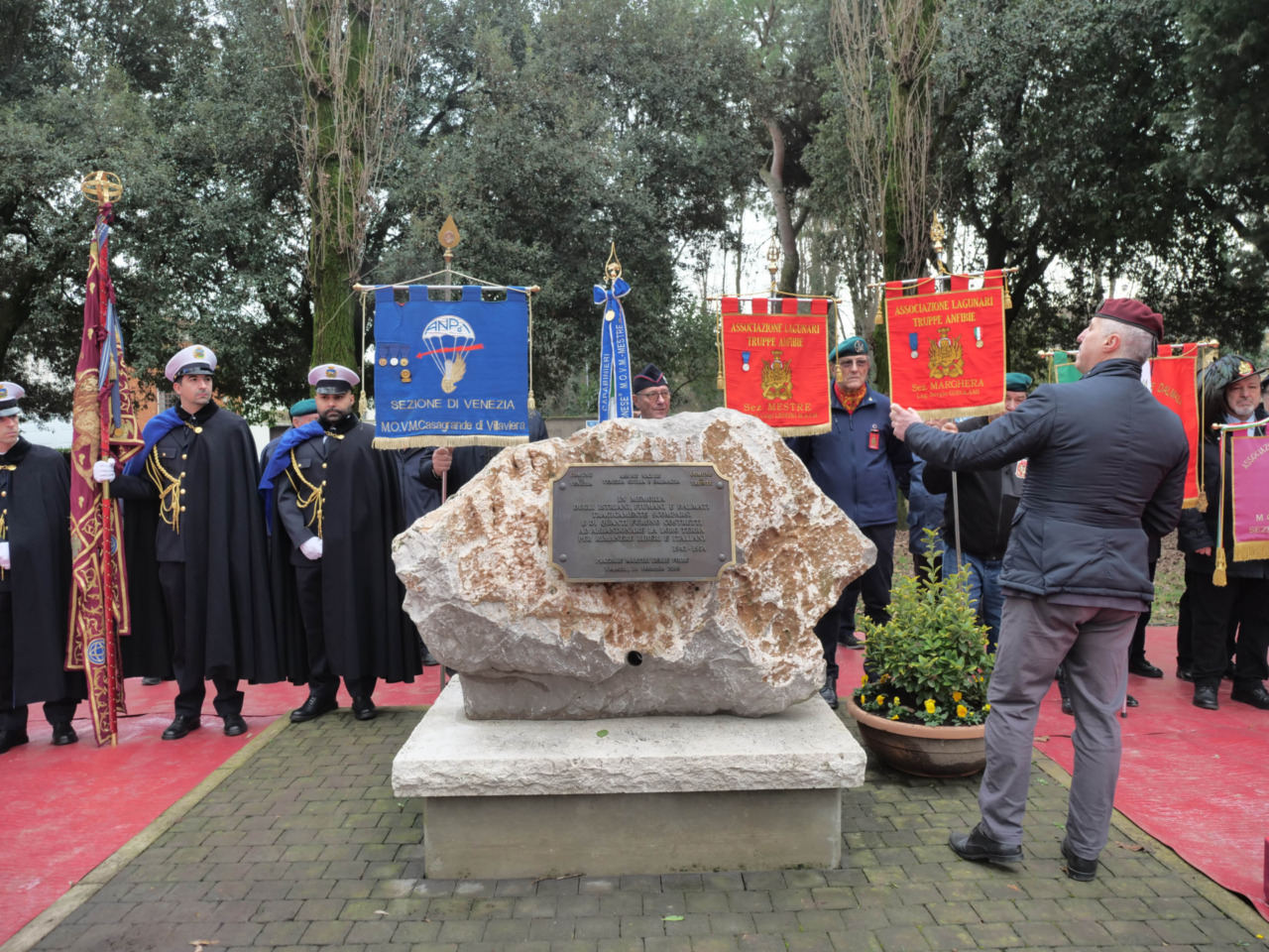 Giorno del Ricordo a Marghera: la commemorazione in piazzale Martiri Giuliani e Dalmati delle Foibe