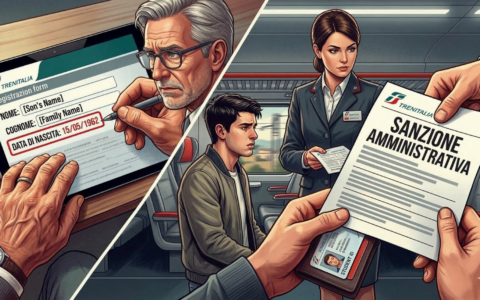 Data di nascita sbagliata sull’abbonamento Trenitalia: multa da quasi 500 euro